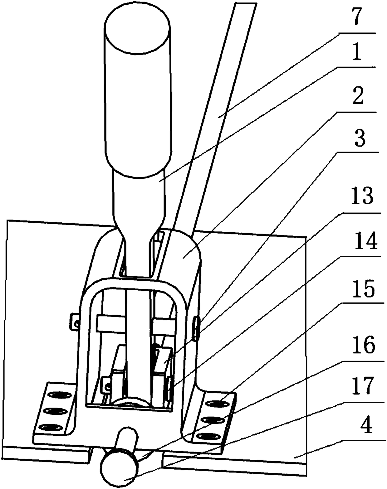 Torpedo grabbing carrying mechanism propping device for torpedo box loading and unloading equipment