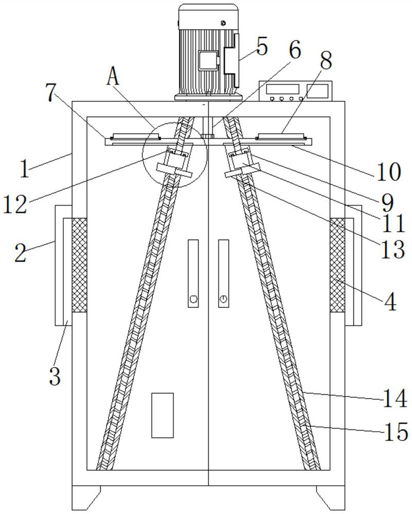 Power transformation cabinet dehumidification device