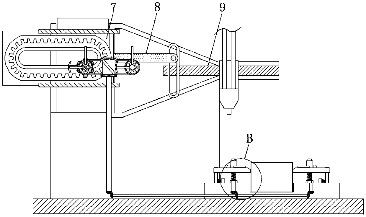 Floor paint spraying device capable of ensuring quantification and uniform paint spraying based on intermittent motion