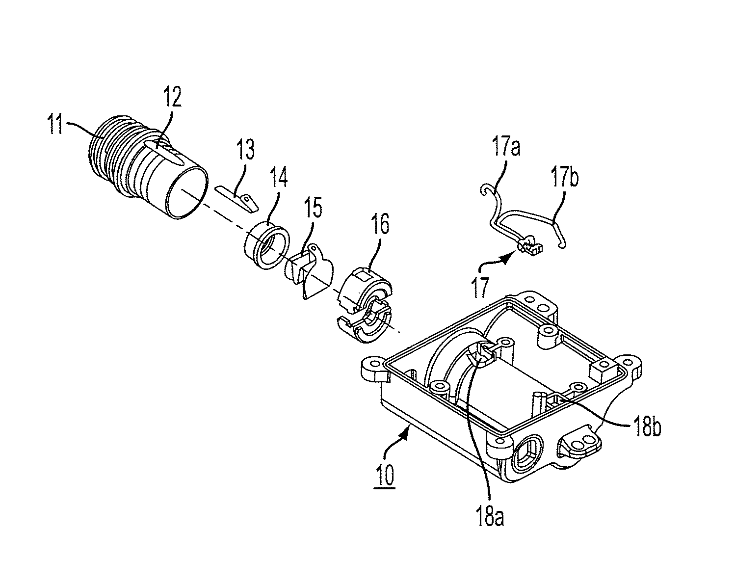 Battery housing with reverse polarity protection
