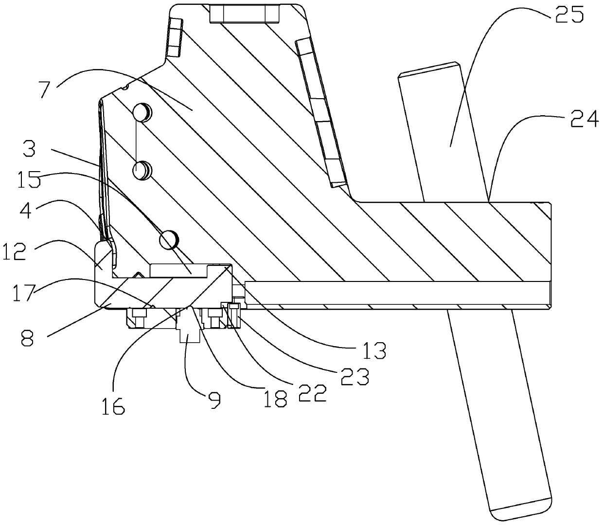 Demolding mechanism of automobile auxiliary instrument shell