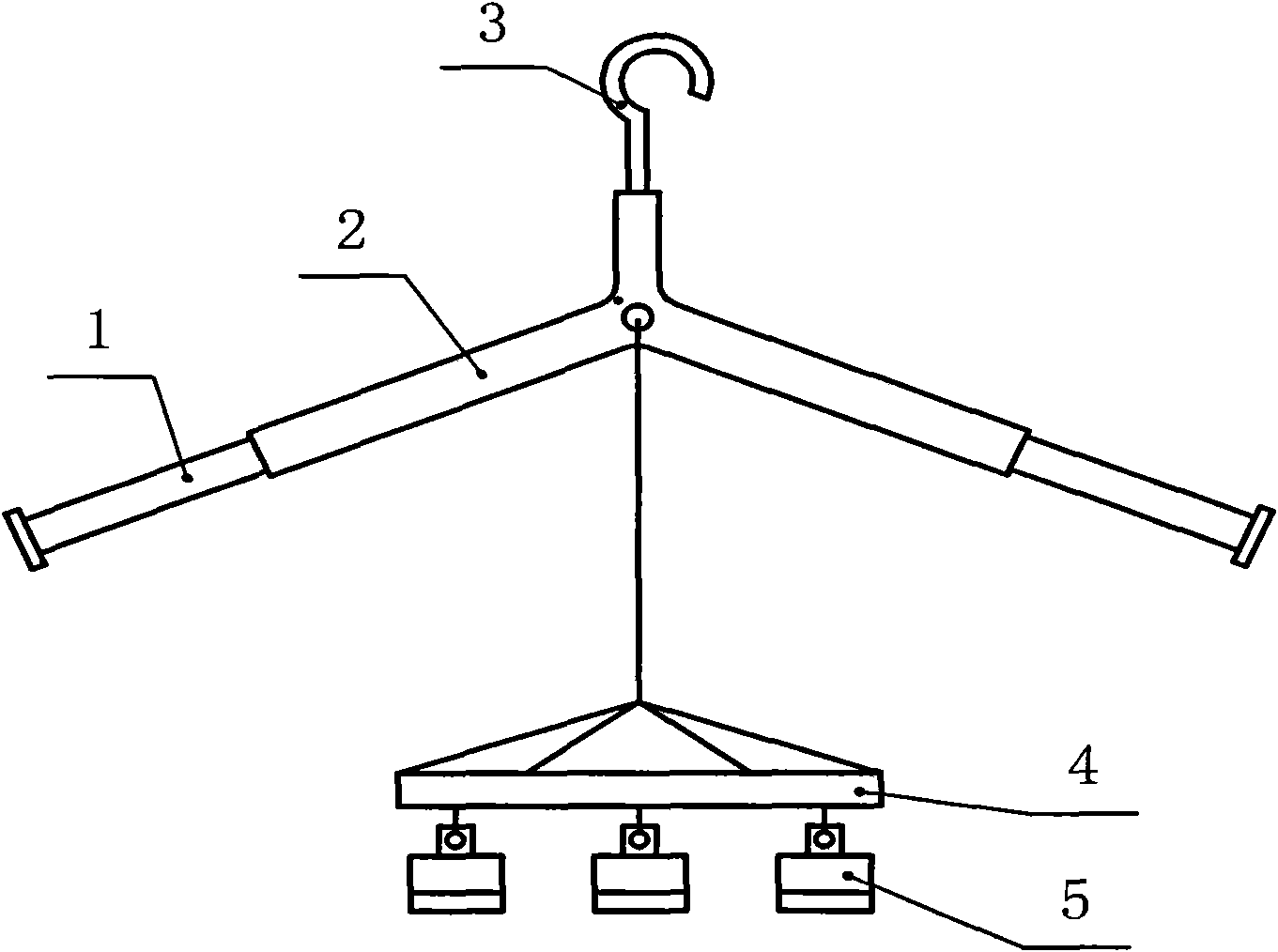 Multifunctional drawing antenna type clotheshorse