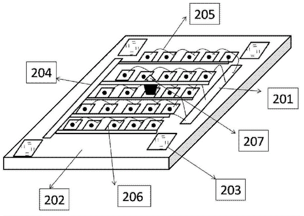 A red light semiconductor area array light source device for laser display