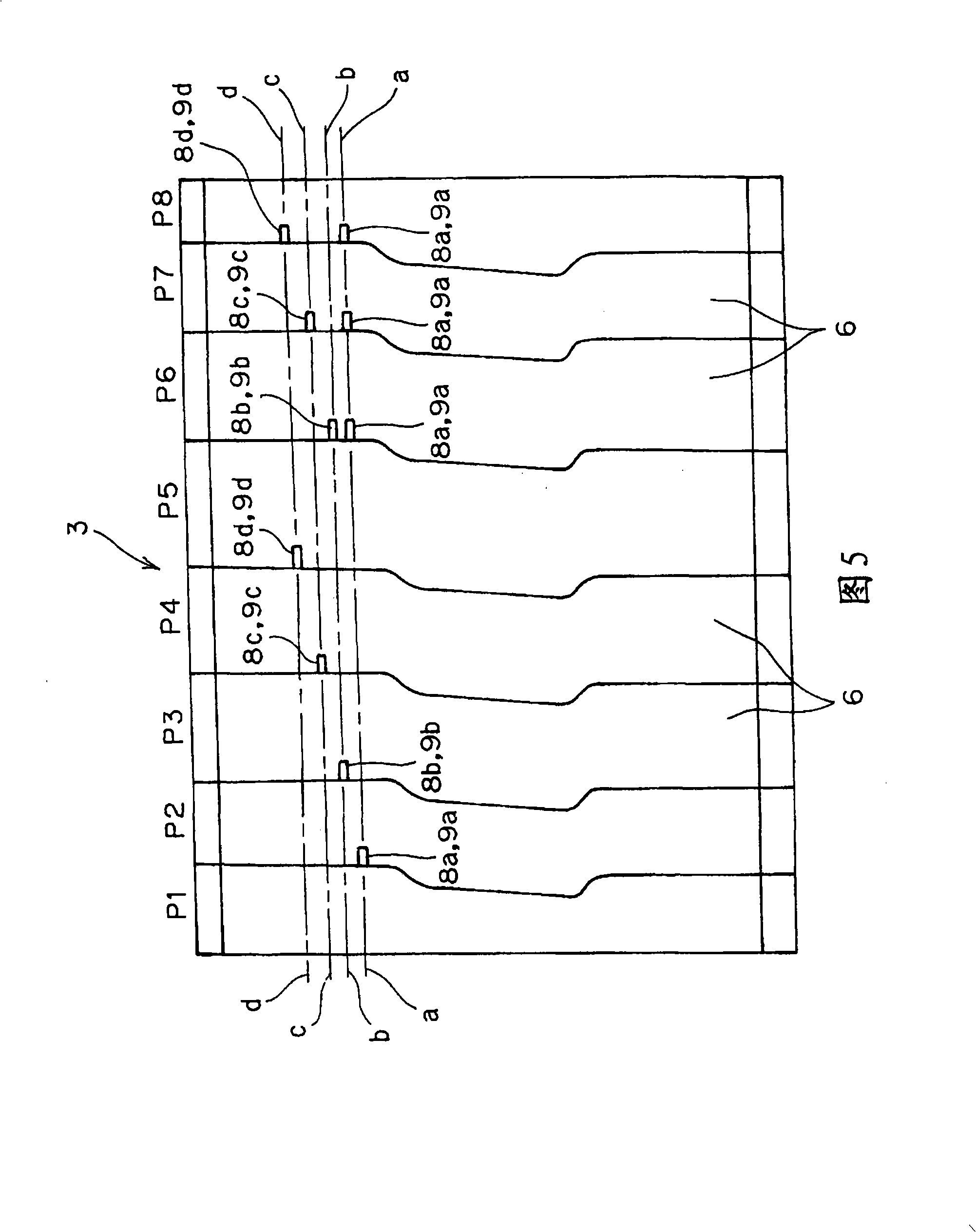 Metal mold for vulcanizing tire treads