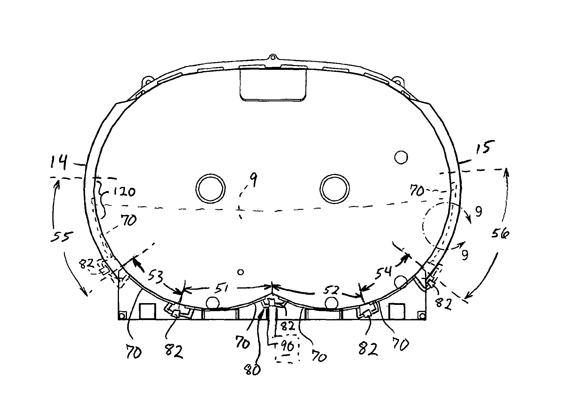 Food processing vat with zoned temperature control