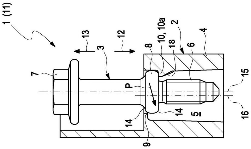 Fastening device, component comprising fastening device, and method for pre-assembling fastening device