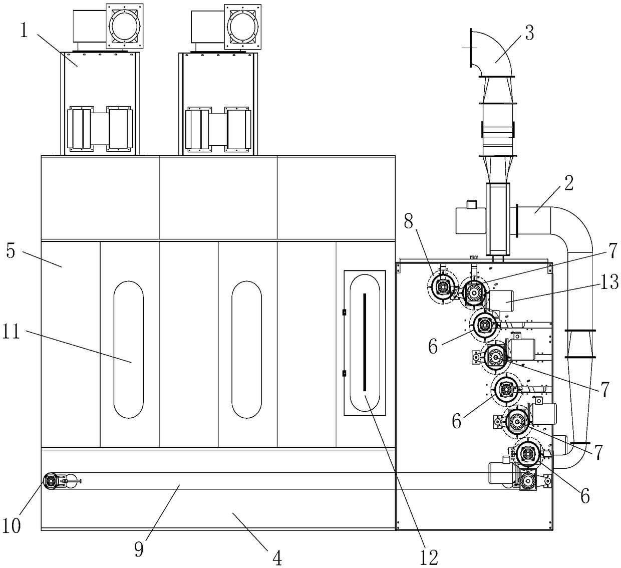 Multi-roller cotton blending machine