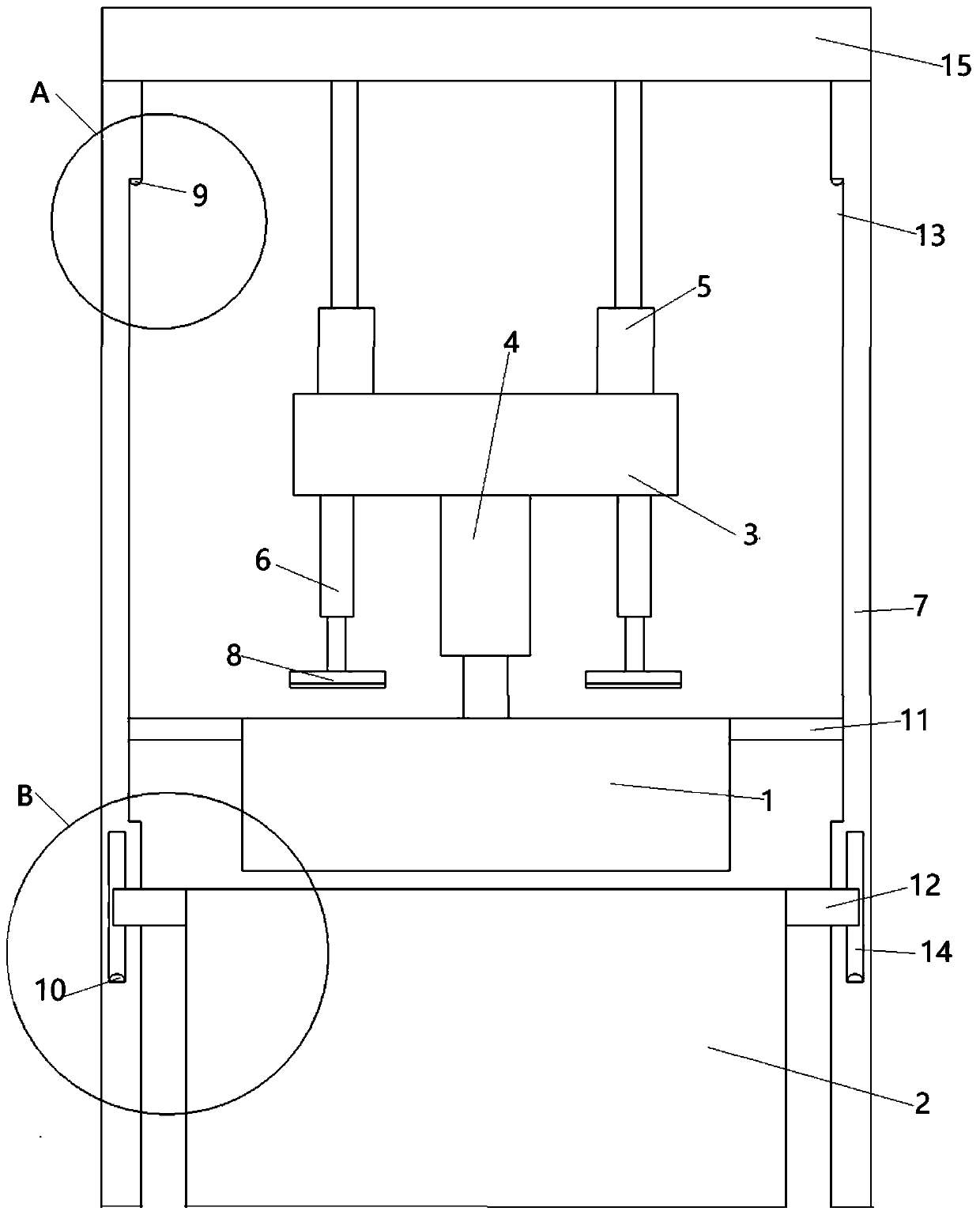 Guide device of compression type garbage transfer station
