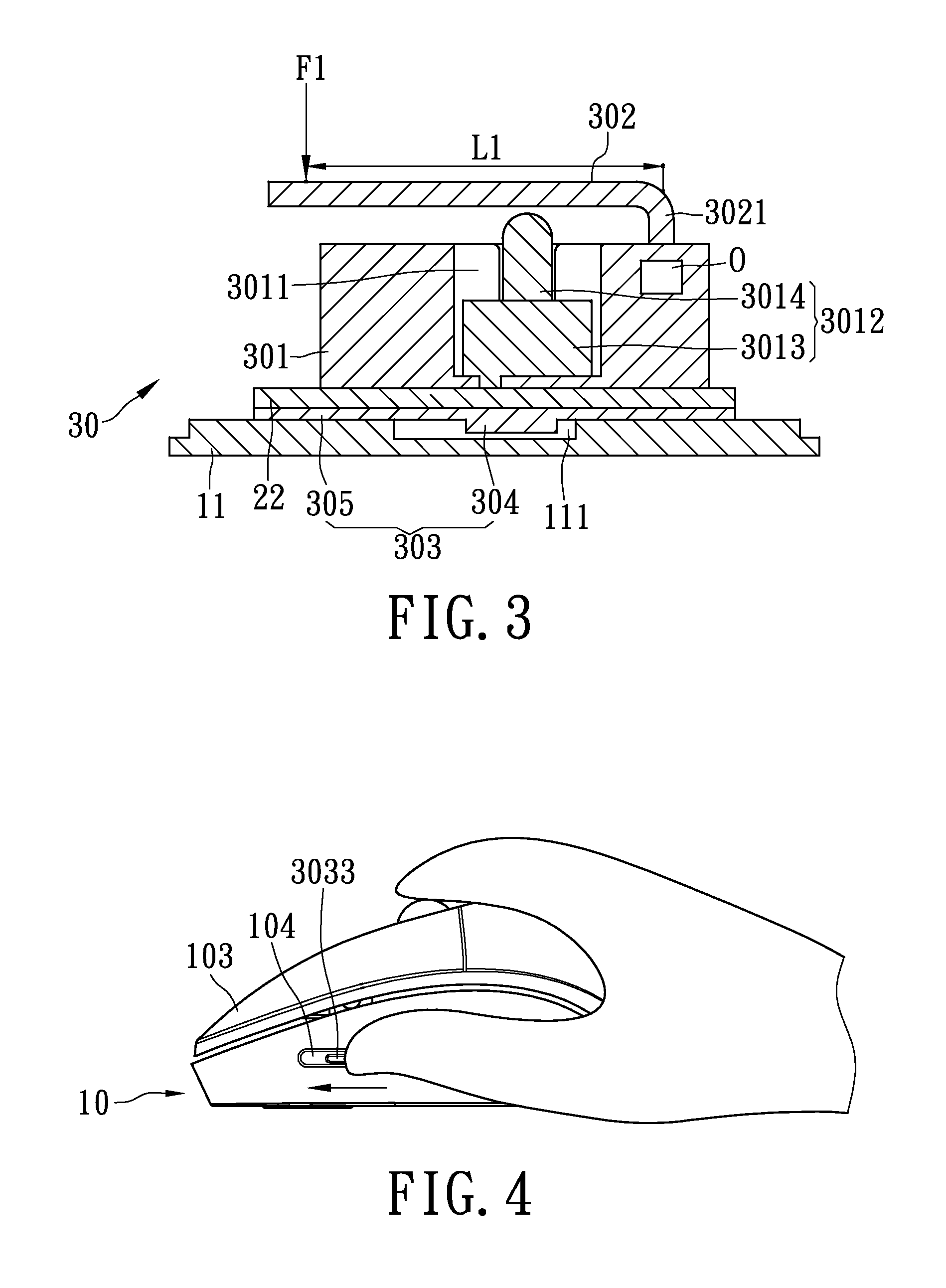 Mouse structure with adjustable clicking force function