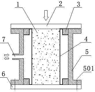 Confining pressure loading device for laboratory rock strength