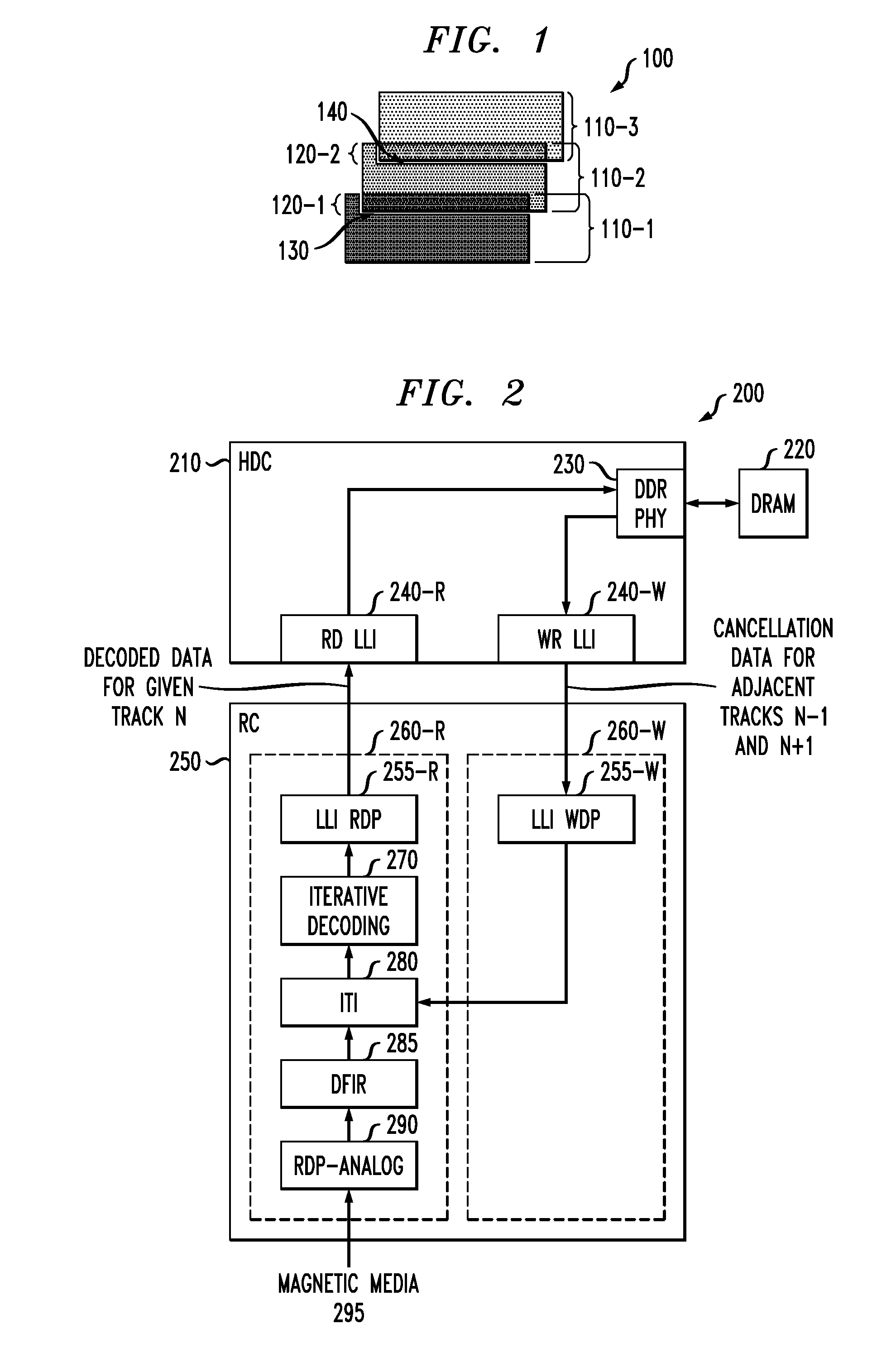 Inter-track interference mitigation in magnetic recording systems using averaged values