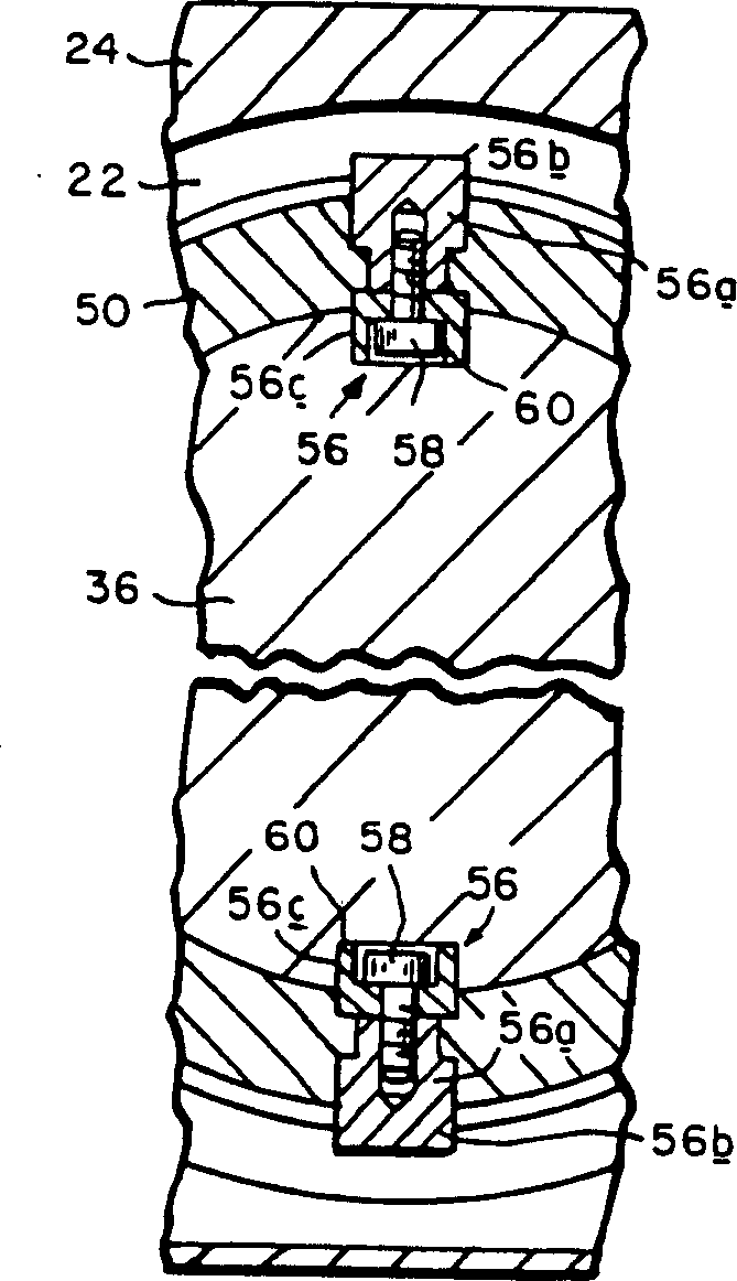 Oil film bearing sleeve pipe and key fixing structure