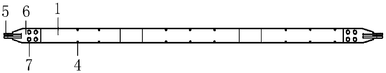 A prestressed steel carbon composite member