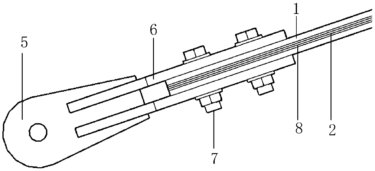 A prestressed steel carbon composite member