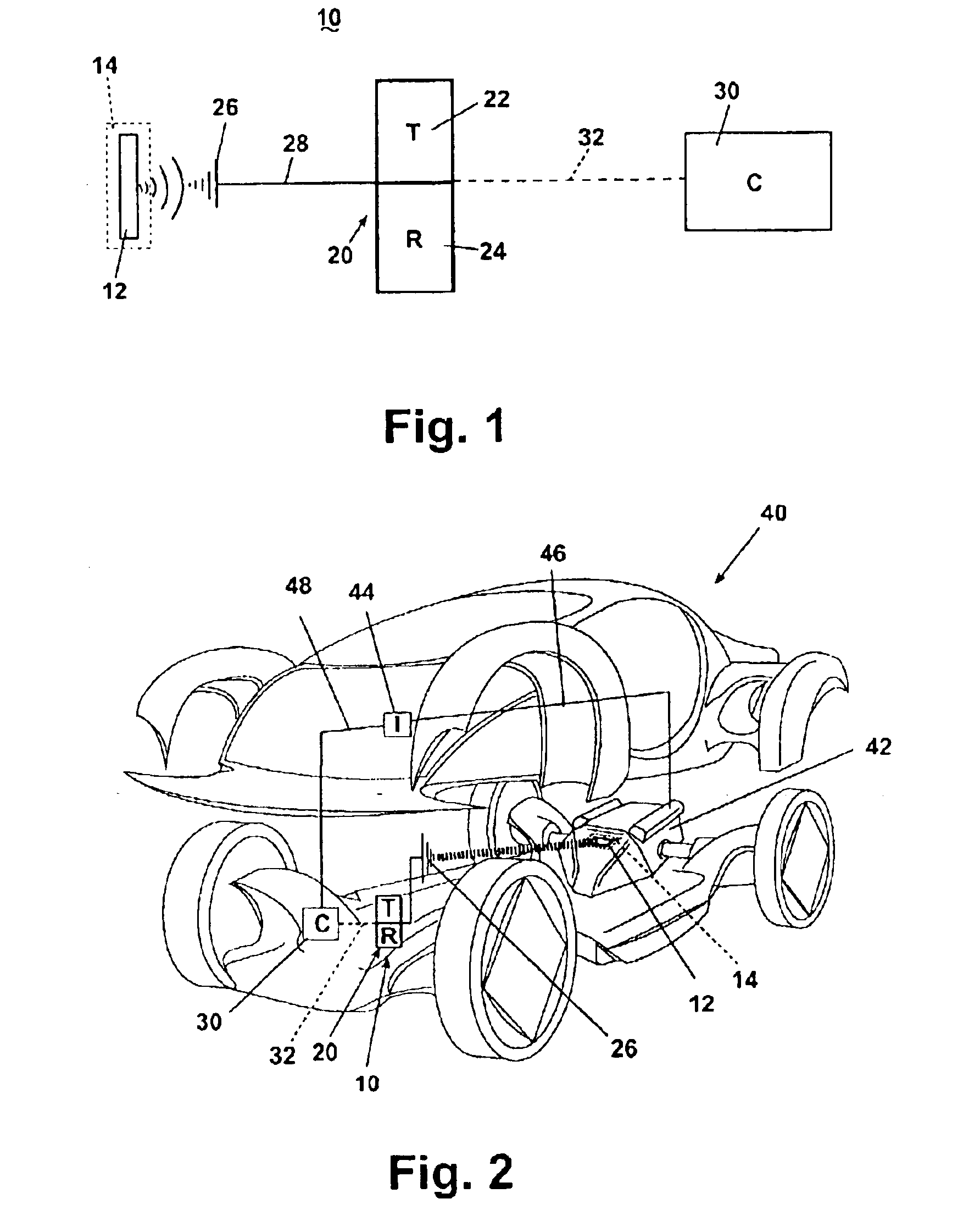 Vehicle control system with radio frequency identification tag