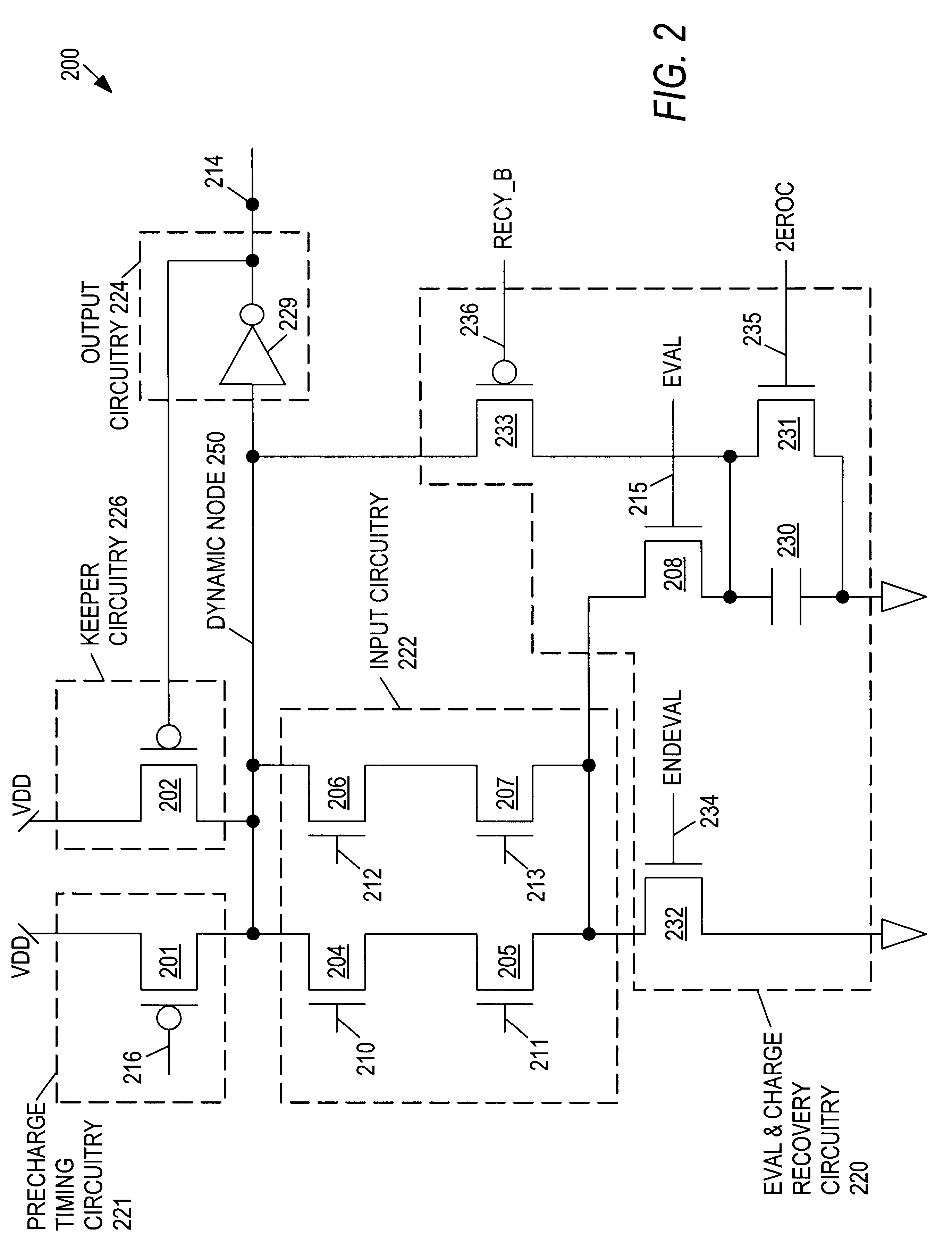 Charge recovery for dynamic circuits
