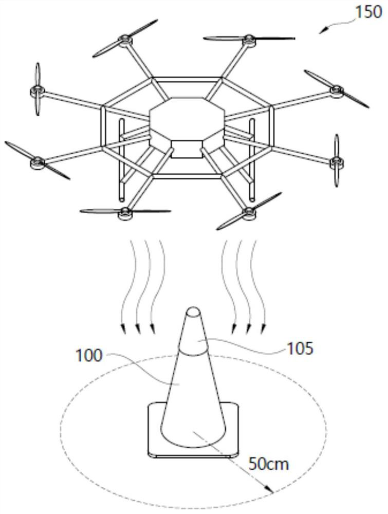 Unmanned aerial vehicle position identification device and method