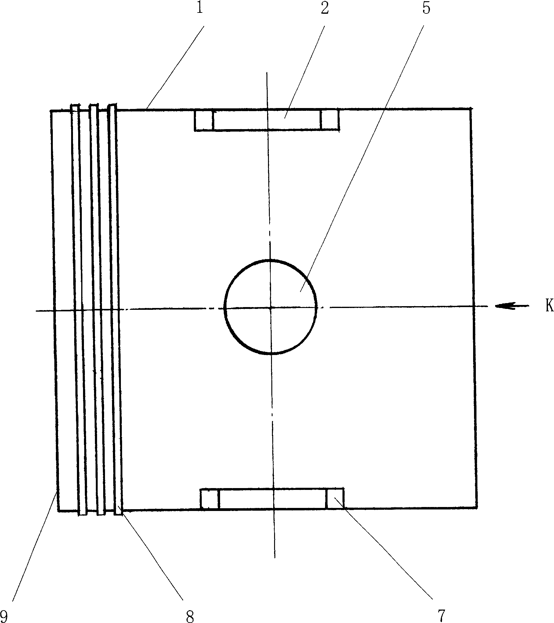 Curved surface rolling bearing type piston for internal combustion engine