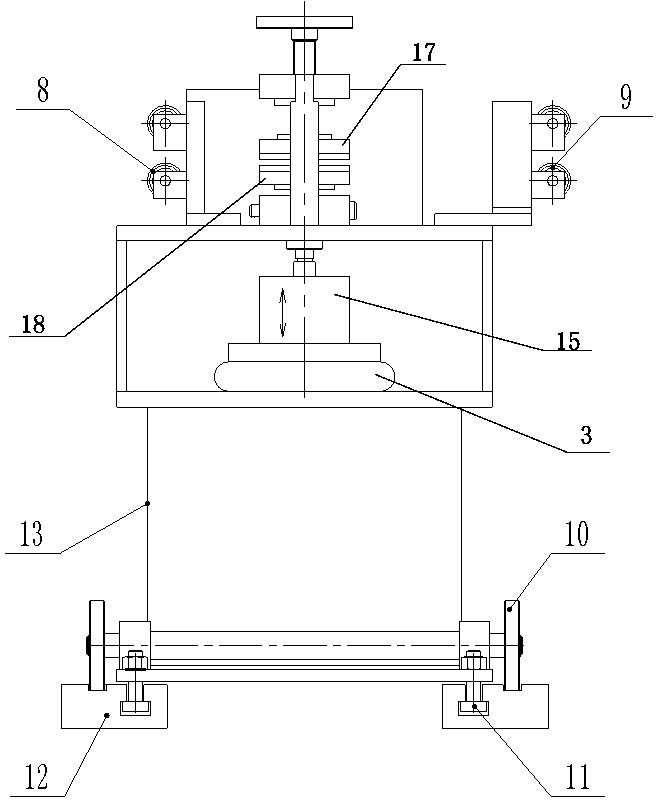 Air bag type vertical winding wire tensioning device and method