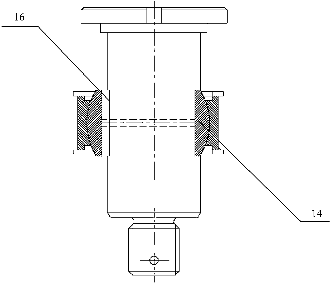 Traction pin for locomotive traction device