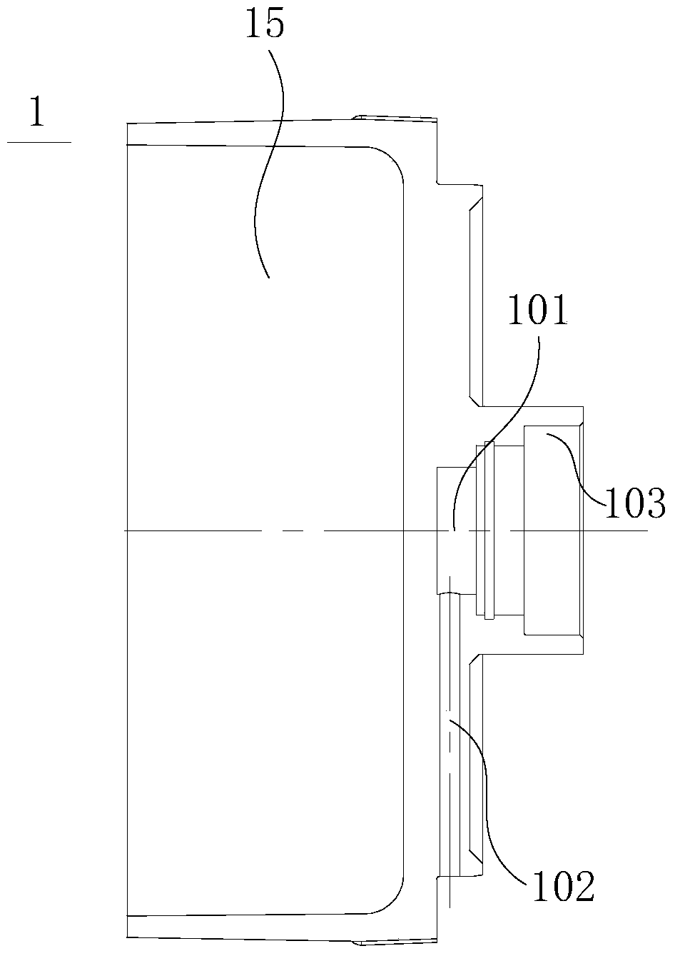 A horizontal scroll compressor