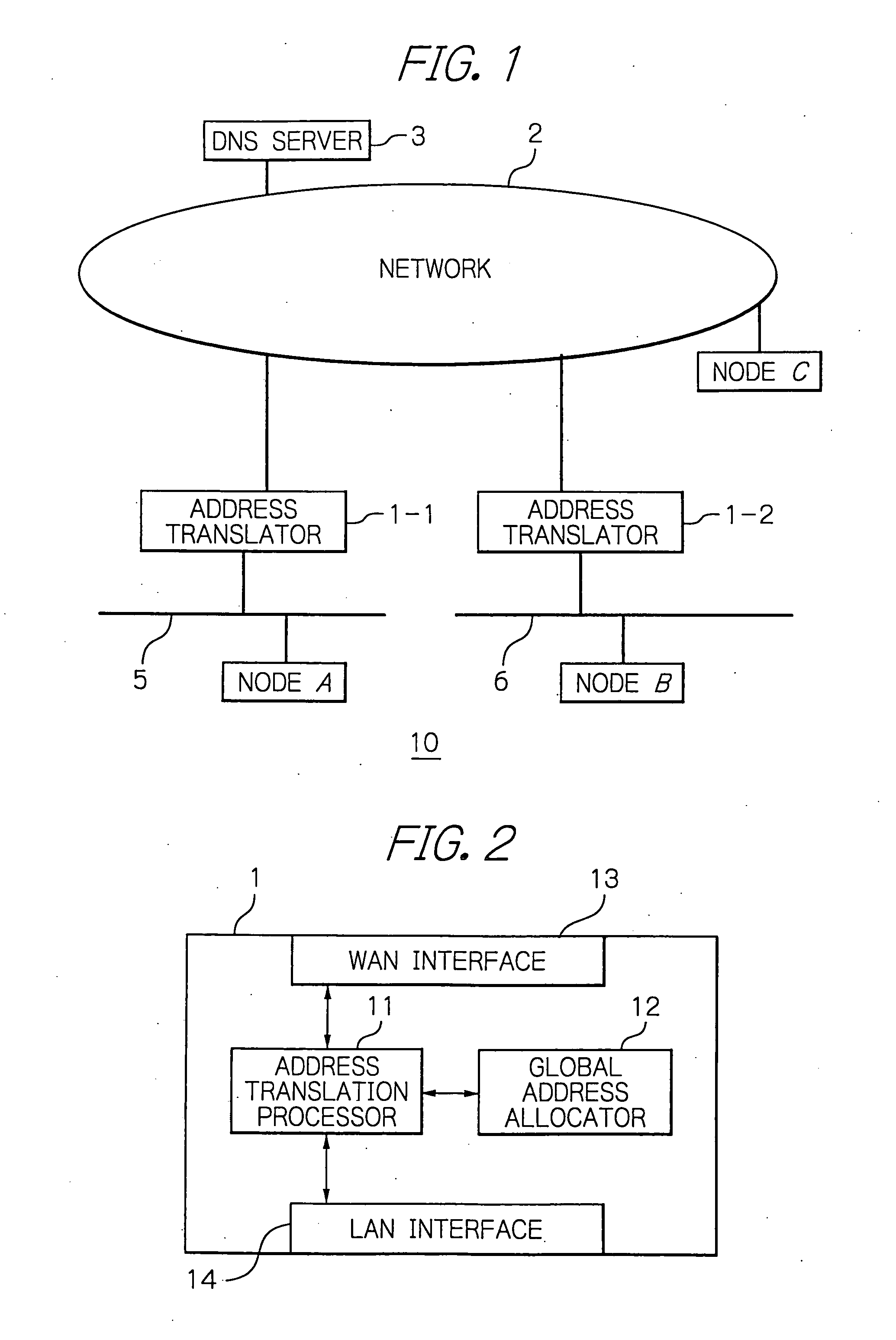 Address translator using address translation information in header area on network layer level and a method therefor