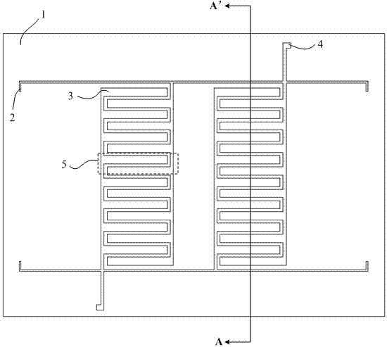 Micro inertial sensor with embedded transverse movable electrode