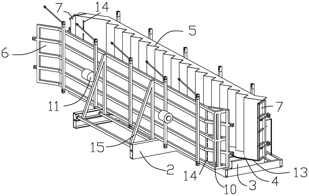 Vibrating automatic precast prestressed concrete stair mold and making method