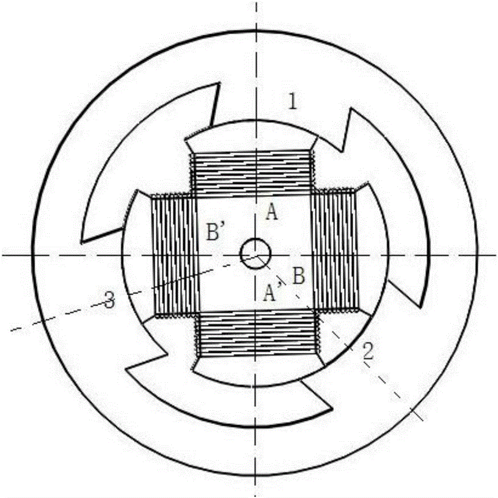 Two-phase outer rotor type switched reluctance motor