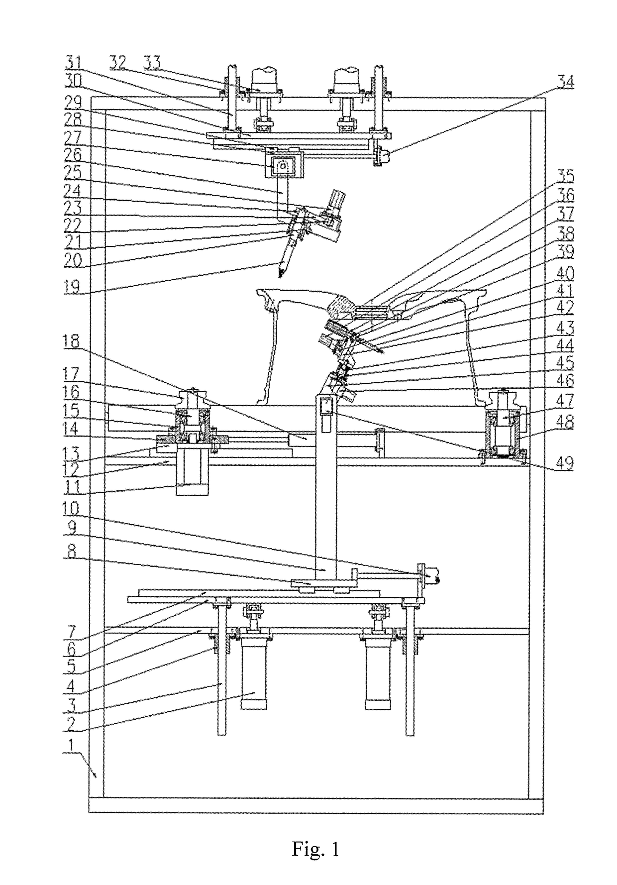 Multi-station wheel burr removing device