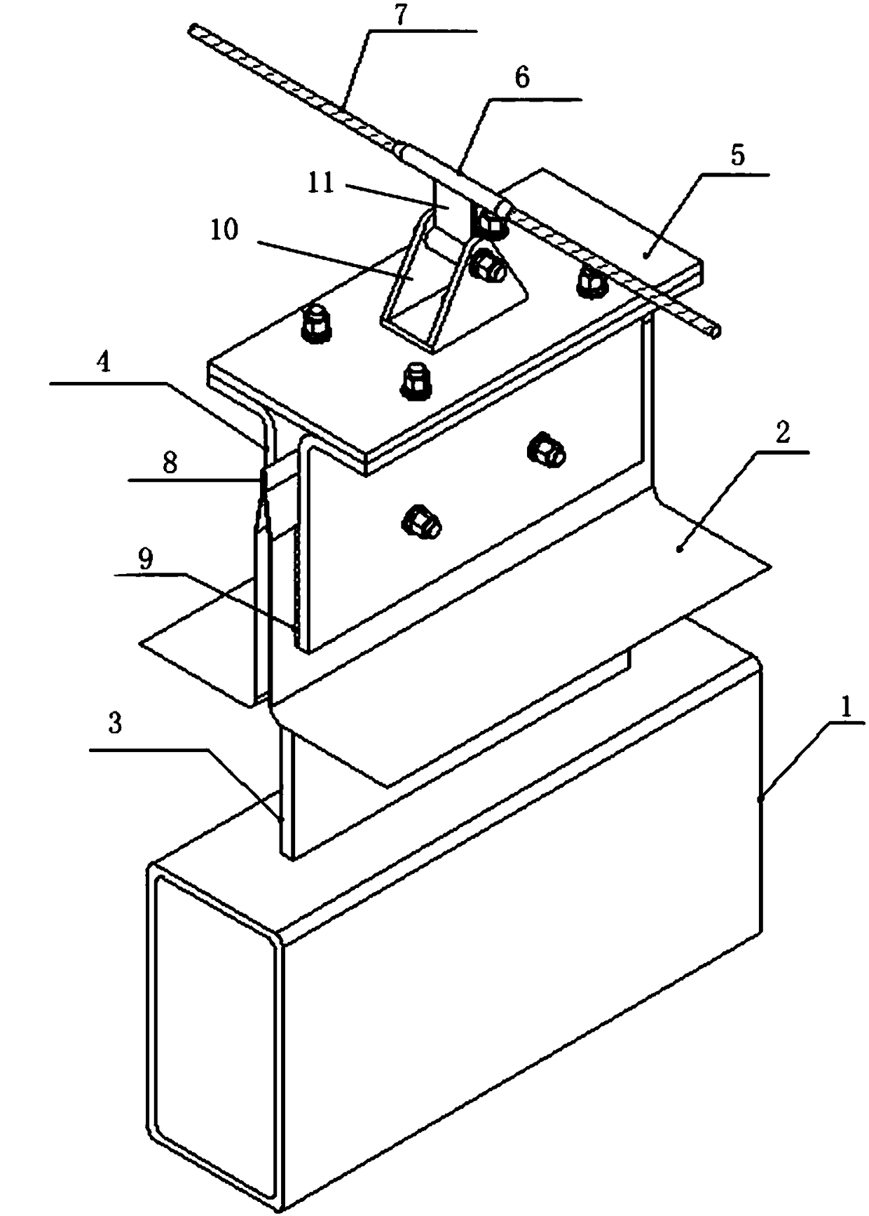 Anti-falling safety device for waterproofing maintenance system of stainless steel metal roof and implementation method thereof