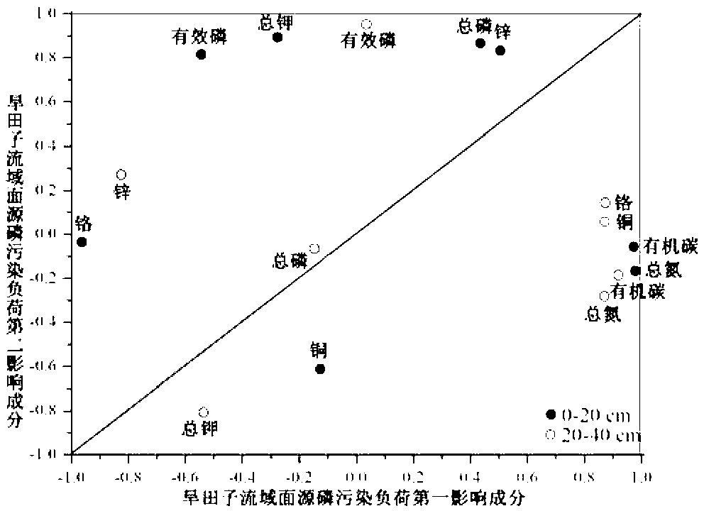 Agricultural non-point source phosphorus pollution estimation method based on soil property space distribution