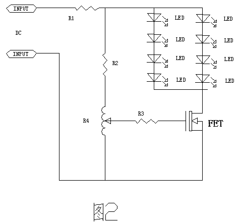 LED linear stepless dimming circuit