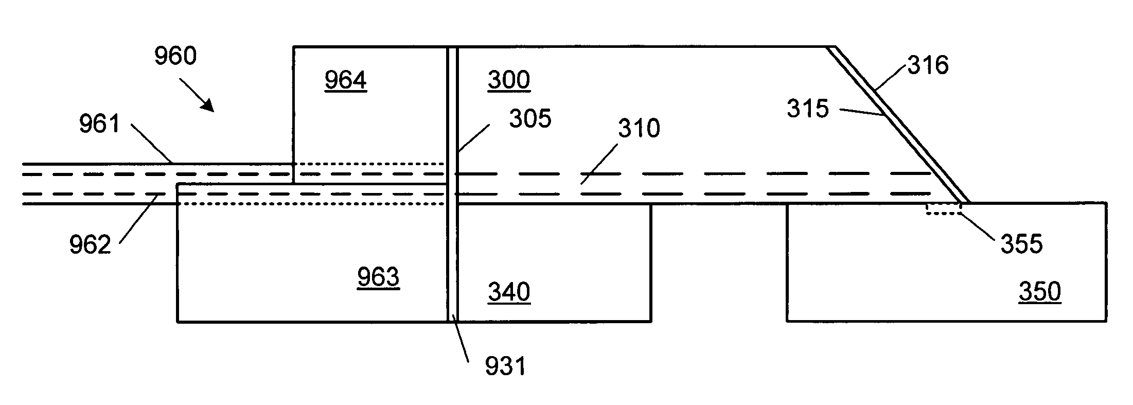 PLC for connecting optical fibers to optical or optoelectronic devices