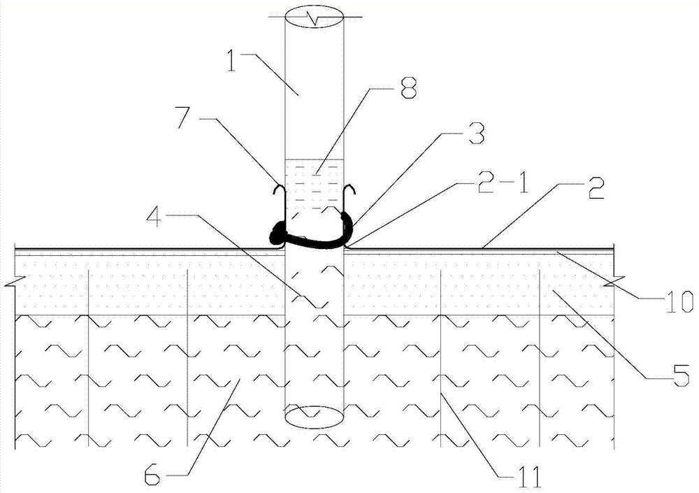 Membrane structure and detection method for detecting reinforcement effect in vacuum preloading process