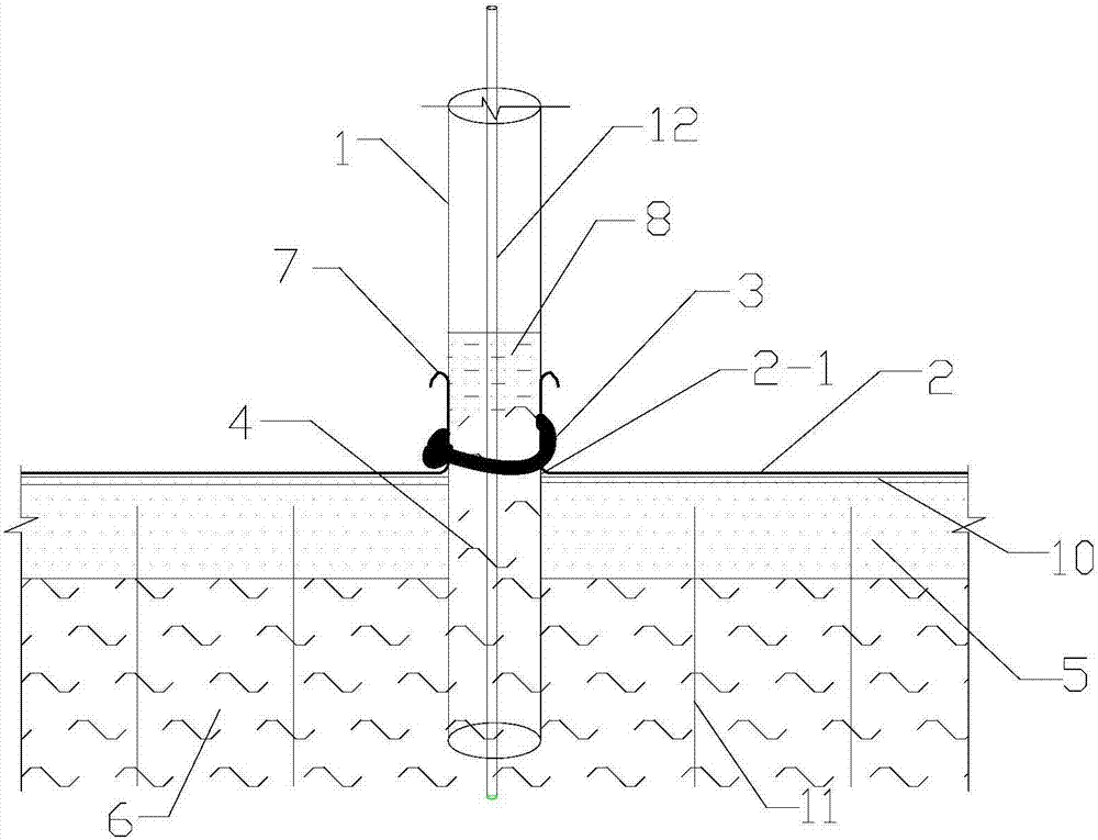 Membrane structure and detection method for detecting reinforcement effect in vacuum preloading process