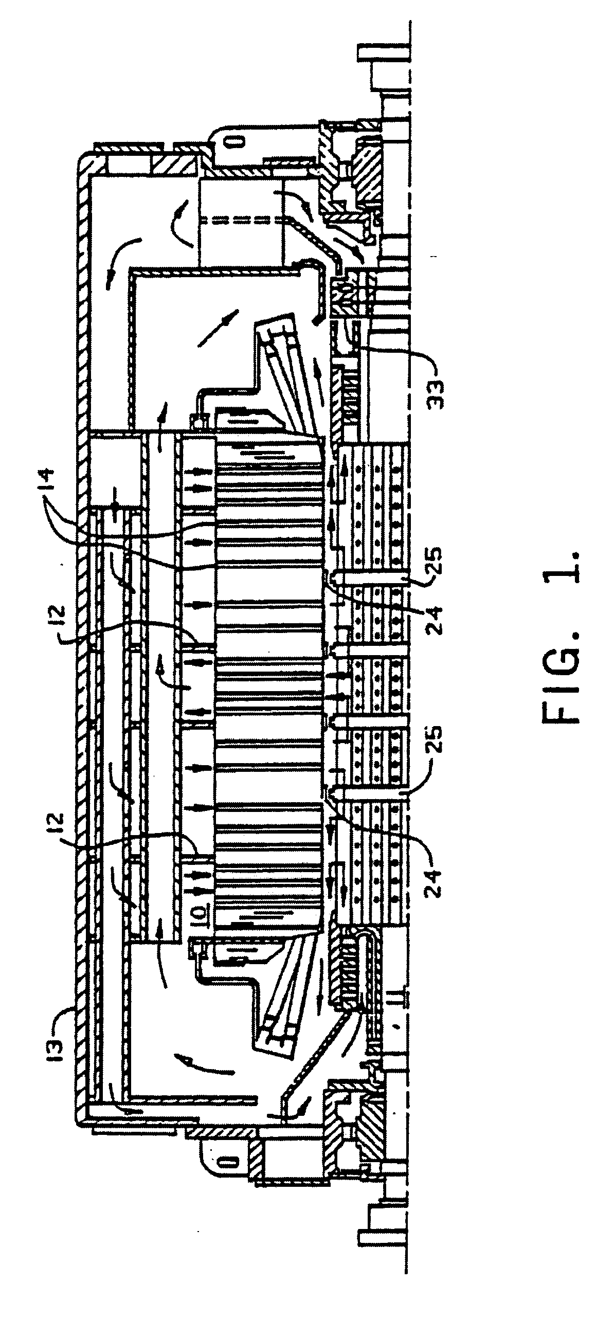 Air gap baffle assembly for gas-cooled turbine generator and method of installing