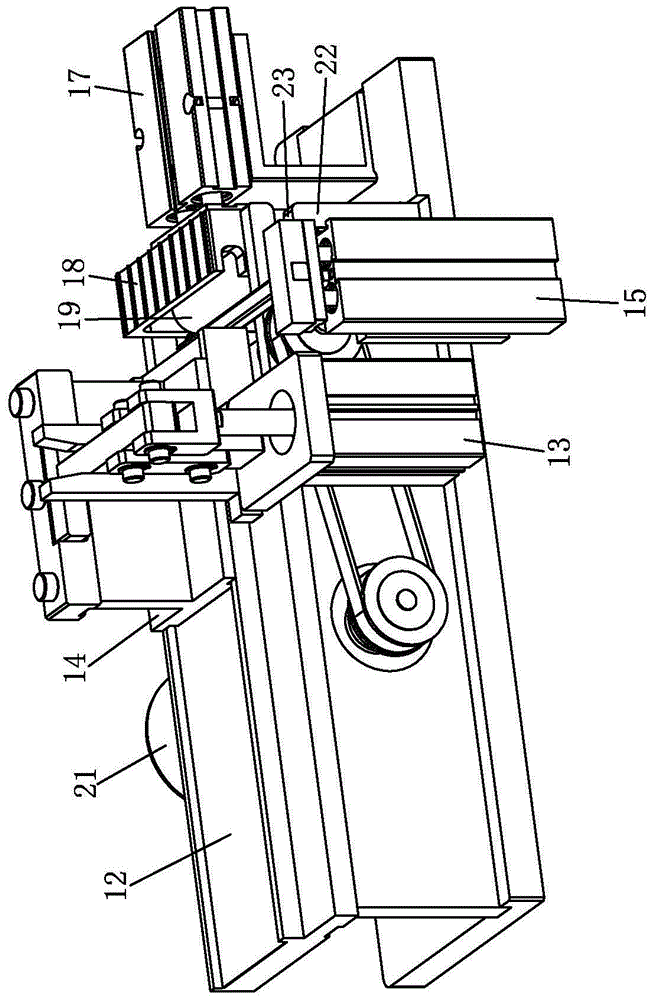 Sheet material automatic peeling structure