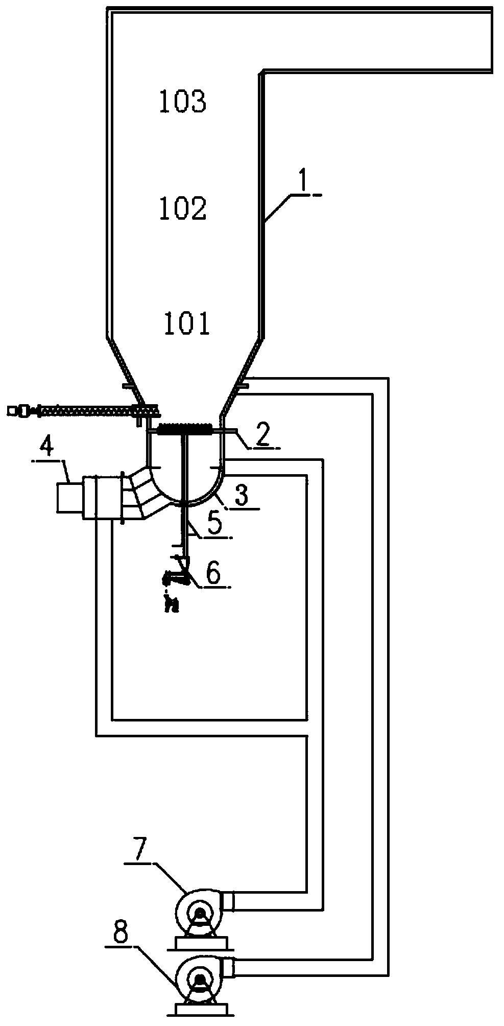 Low-heat-value sludge bubbling type internal circulating fluidized bed incinerator capable of achieving self-sustaining burning