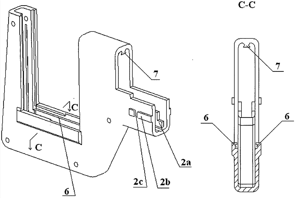 Forceps opening assembly with guiding structure and stitching instrument adopting forceps opening assembly