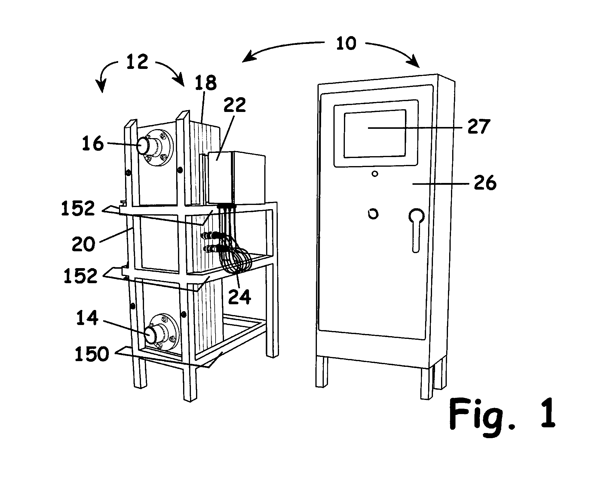 Electrochemical liquid treatment cell with modular construction