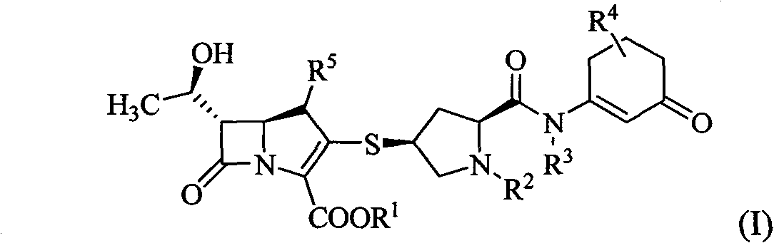 Carbpenem compound containing cyclohexenone formamido group