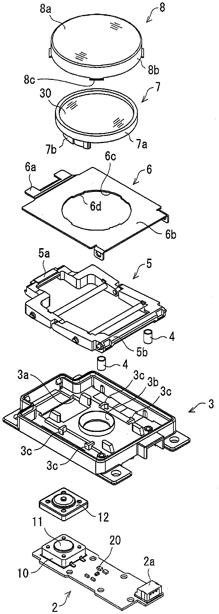 Optical components and surface light source devices