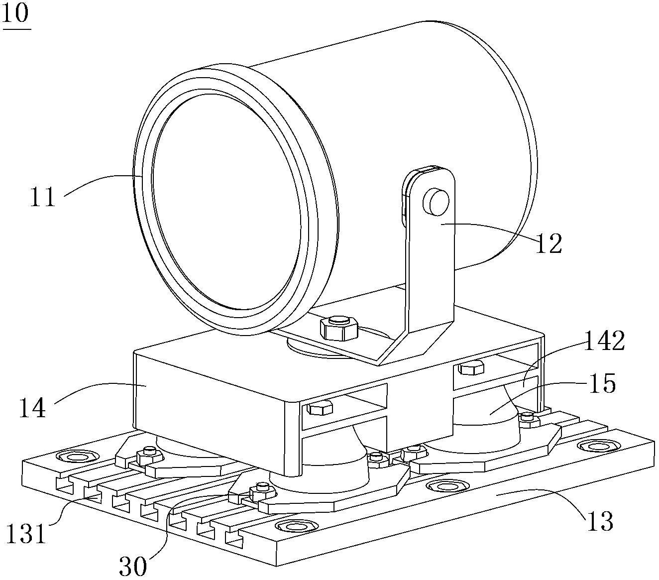 Vibration isolator and illumination system with same