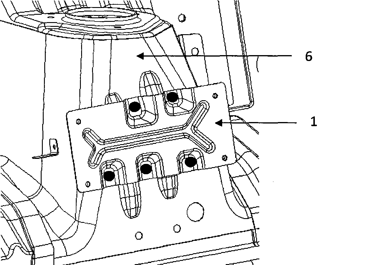 Mounting means of electronic control unit