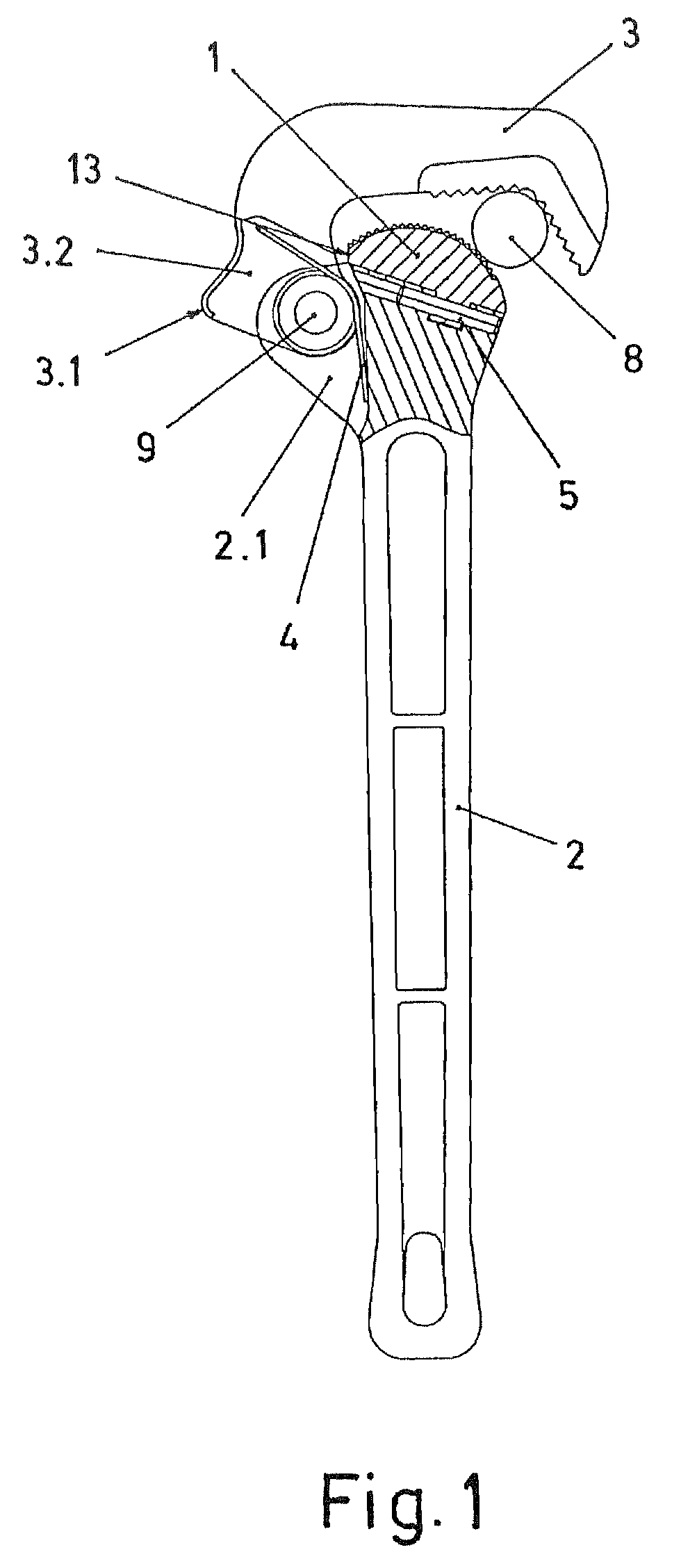 Manual wrench for actuating cylindrical elements