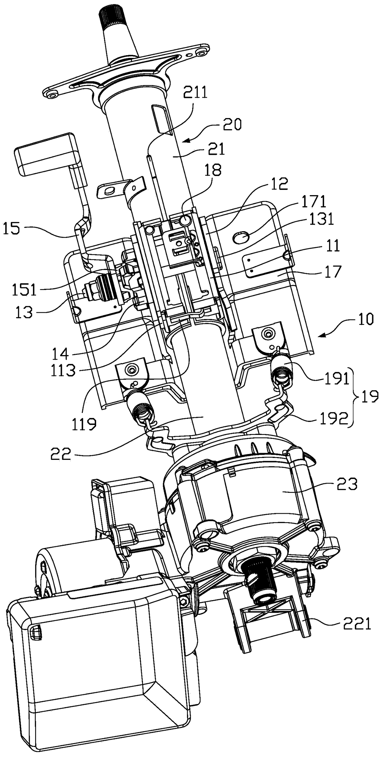 Steering column adjustment mechanism