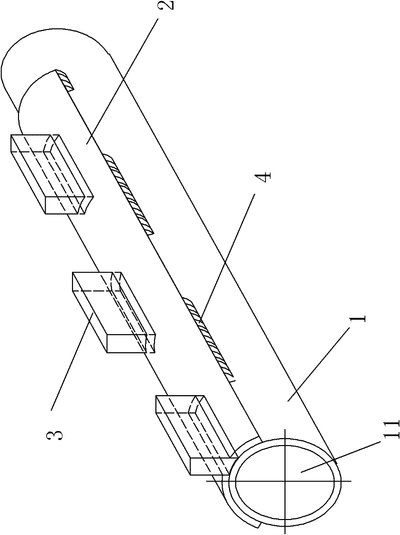 Heating furnace supporting beam and heat-resistant bearer fixing structure