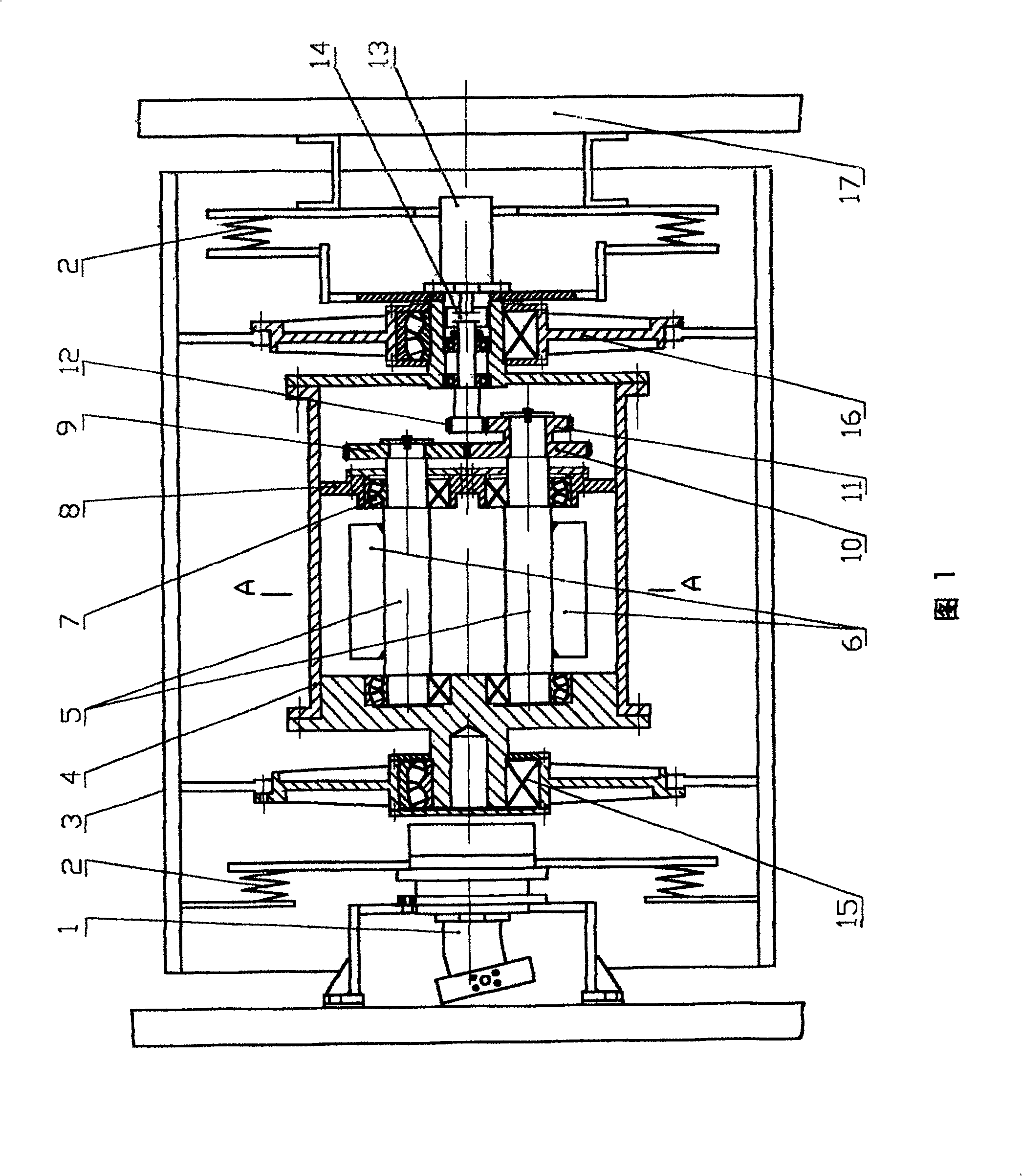 Synchronous drive method for parallel installation of multiple eccentric shafts