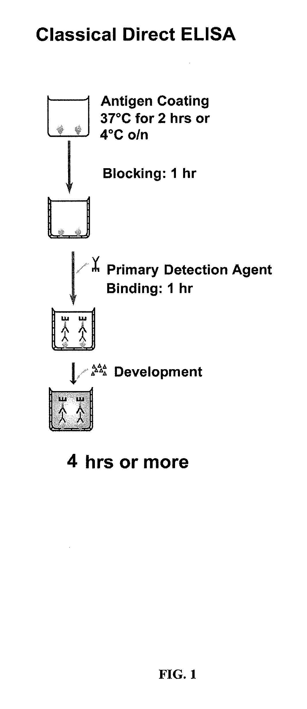 Rapid elisa processes and related compositions